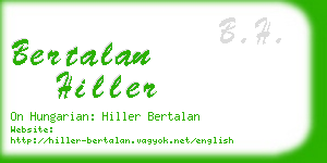 bertalan hiller business card
